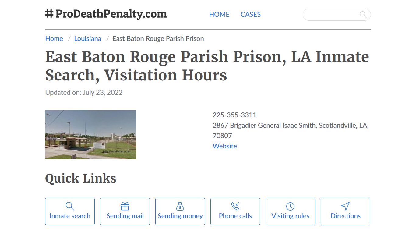 East Baton Rouge Parish Prison, LA Inmate Search ...